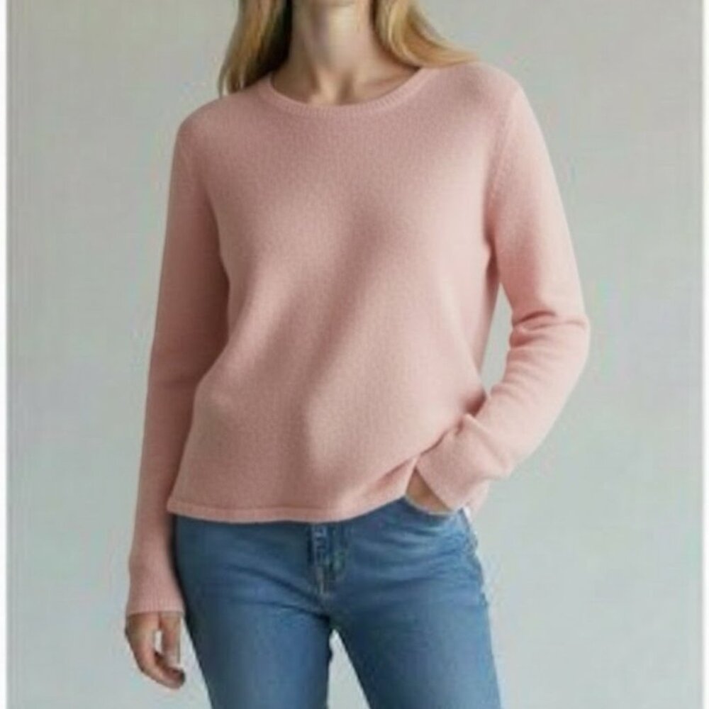 Isaac Mizrahi Live Cashmere Sweater Dress Women's Medium Pink Long Sleeve